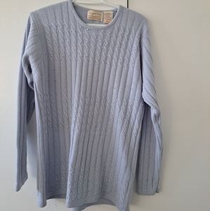 Blue sweater with pearly design